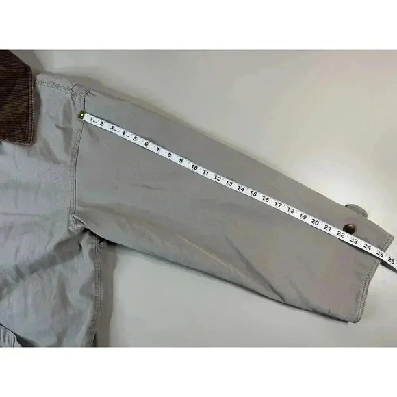 VTG Land's End Mens Chore Coat XLT Barn Jacket Field Corduroy Collar Plaid Lined - Picture 7 of 16